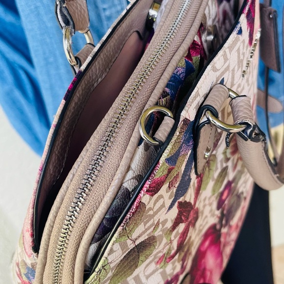 Dana Buchman Tulip Print Women’s Floral Double Side Handbag Purse - Picture 5 of 9